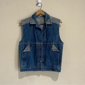 Vintage Sunset Blues Denim Vest